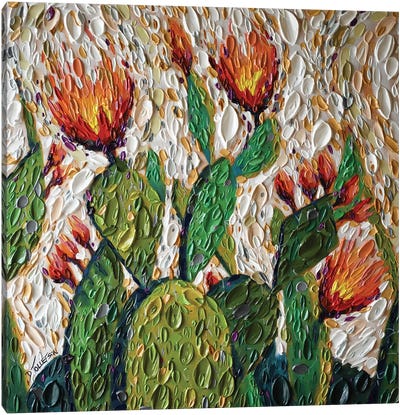 Desert Legacy In My Hands Canvas Art Print - Cactus Art