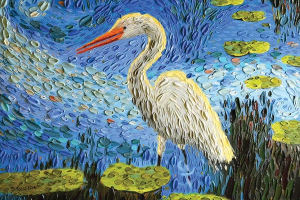Egrets: Egret's Pond  by Dena Tollefson