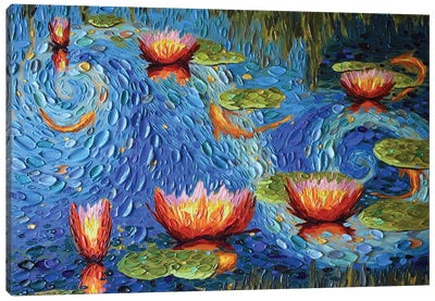 The Blue Pond Canvas Art Print - Dena Tollefson