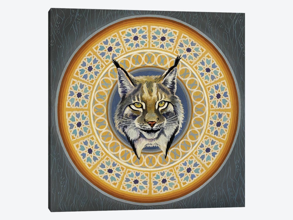 Mandala Iberian Lynx by Diana Titova 1-piece Canvas Artwork
