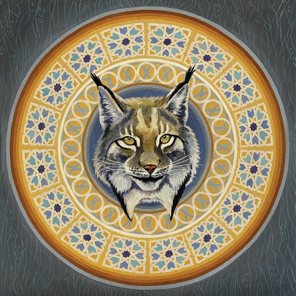 Mandalas: Mandala Iberian Lynx by Diana Titova