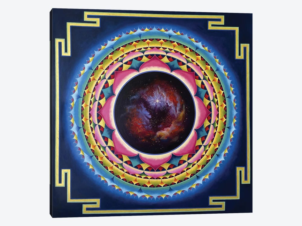 Mandala Cosmic Flower by Diana Titova 1-piece Canvas Art
