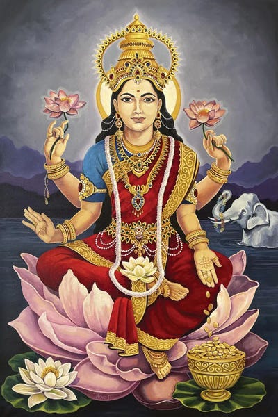Lotuses: Lakshmi, Goddess Of Wealth And Prosperity by Diana Titova