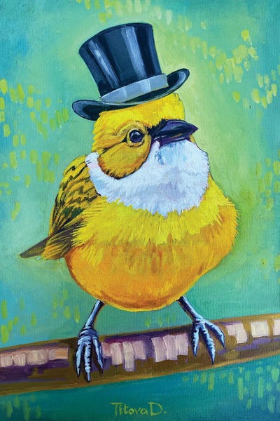 Diana Titova: Elegant Mister Canary by Diana Titova