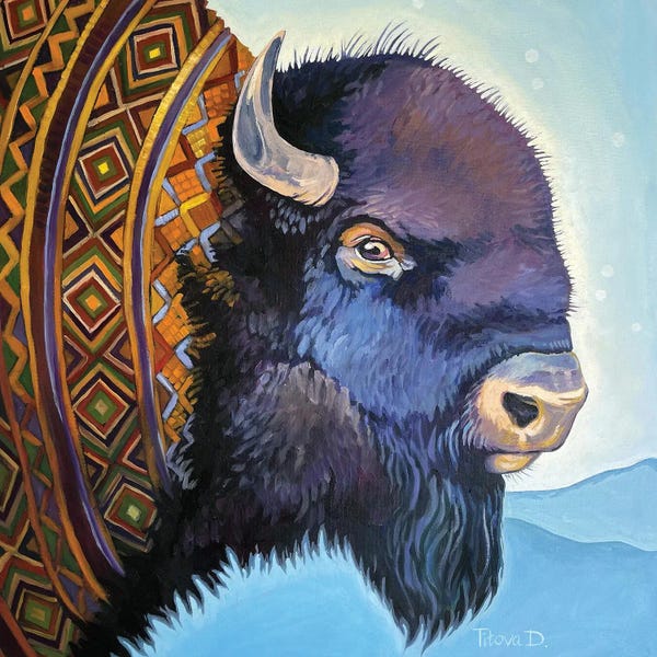 Diana Titova: Colourful Yak by Diana Titova