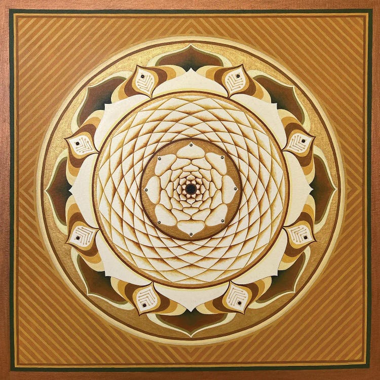 Golden Unfolding Lotus Mandala