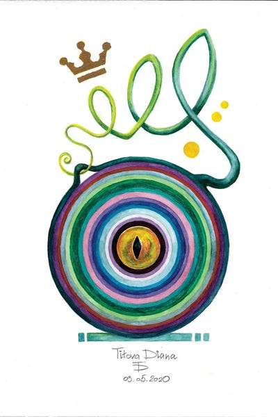 Diana Titova: Leaf Frog's Eye by Diana Titova