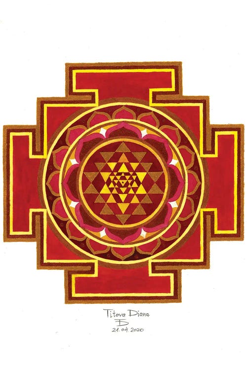 Red Sri Yantra