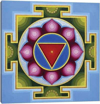 Tara Yantra II. (Yantra Of The Goddess Tara) Canvas Art Print - Meditative & Methodical Abstracts
