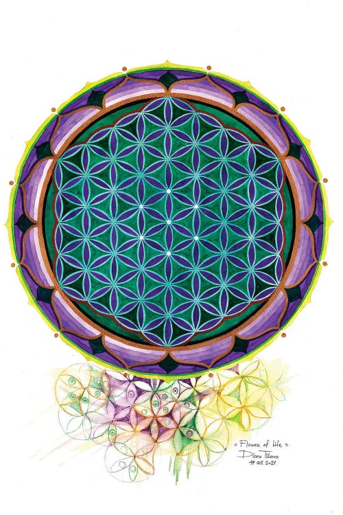 Emerald Flower Of Life