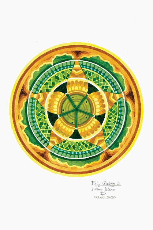 Fishy Ginkgo III by Diana Titova wall art
