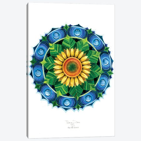 Sunflower Mandala Canvas Print #DTT44} by Diana Titova Canvas Art