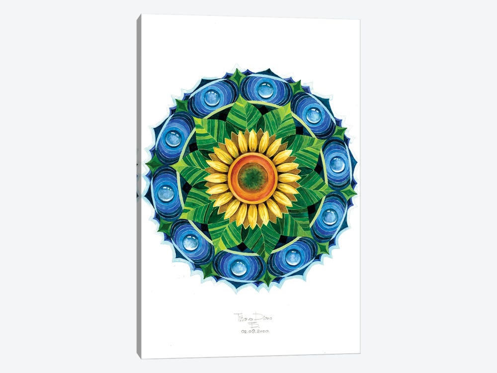 Sunflower Mandala by Diana Titova 1-piece Canvas Art Print