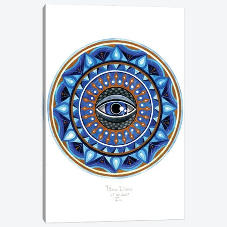 Sapphire Eye Canvas Print #DTT53} by Diana Titova Canvas Art