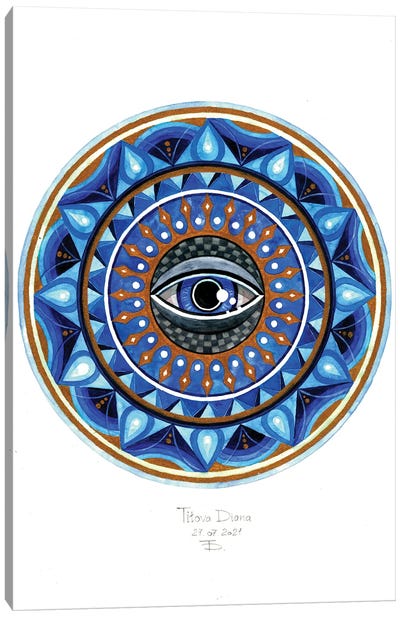 Sapphire Eye Canvas Art Print - Diana Titova