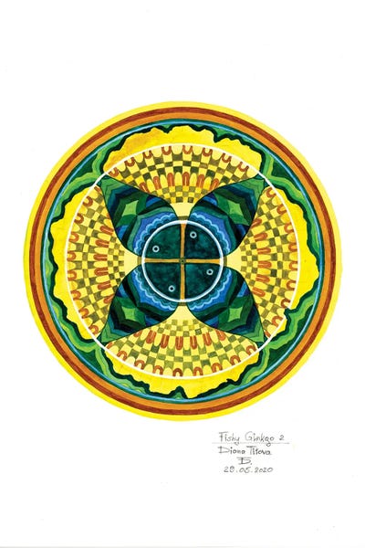 Fishy Ginkgo II by Diana Titova framed wall art