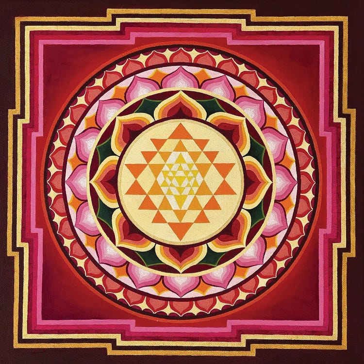 Sri Yantra (Deep Red) by Diana Titova wall art