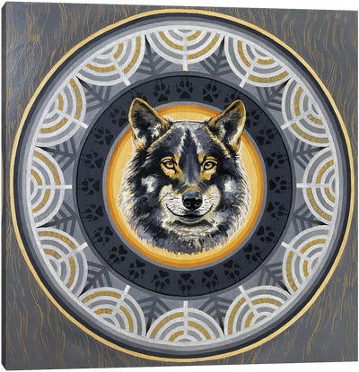 Iberian Wolf Canvas Art Print - Diana Titova