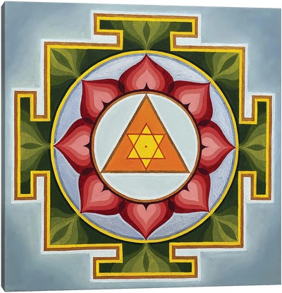 Ganesha Yantra Canvas Art Print - Diana Titova