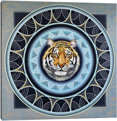 Mandala Siberian Tiger Canvas Art Print - Mandala Art