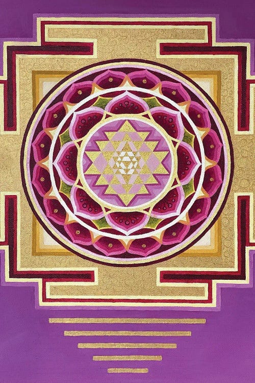 Golden Lotus Sri Yantra