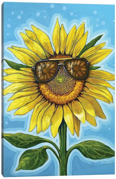 Sunflower In Love Canvas Art Print - Diana Titova