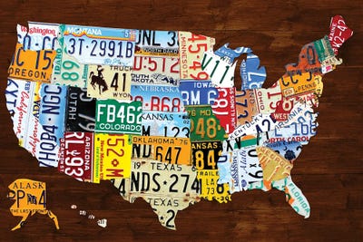United States of America License Plat - Canvas Print | Design Turnpike