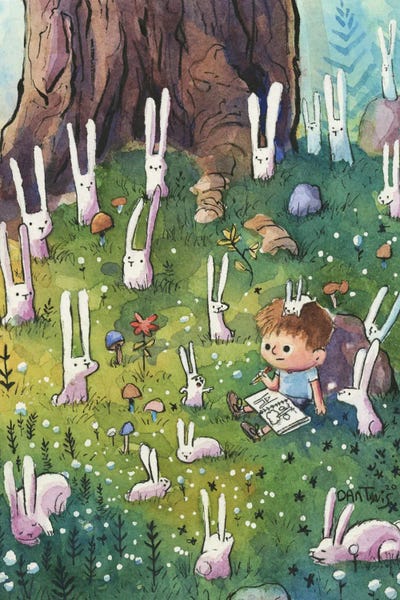 Bunnies And Boy