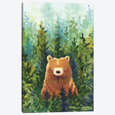 Brown Bear Forest Canvas Print #DTV15} by Dan Tavis Art Print