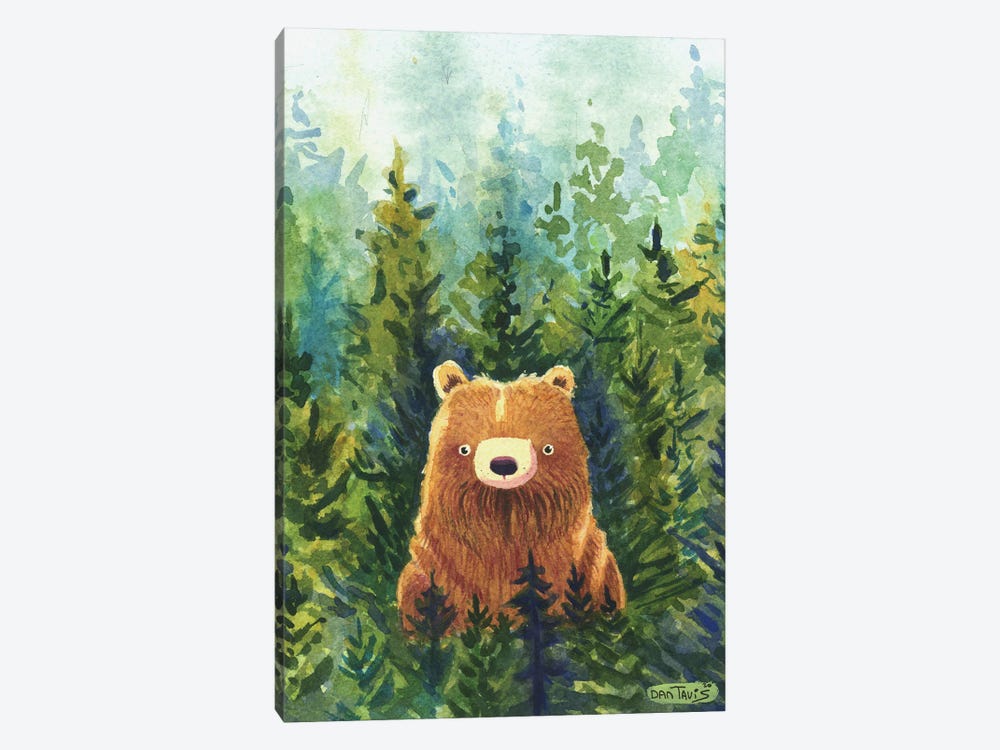 Brown Bear Forest by Dan Tavis 1-piece Canvas Wall Art