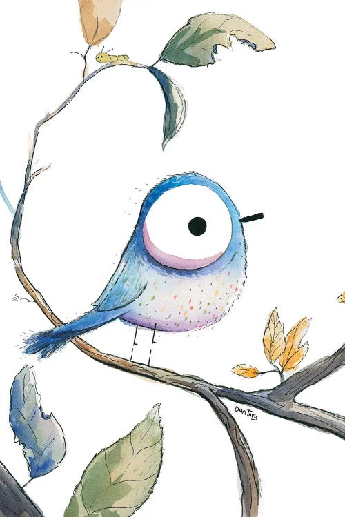 Blue Bird Stare by Dan Tavis wall art