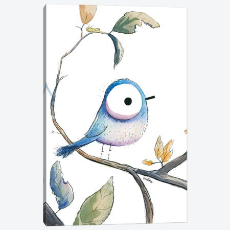 Blue Bird Stare Canvas Print #DTV16} by Dan Tavis Art Print
