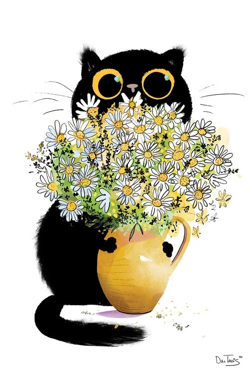 Cat Loves Flowers