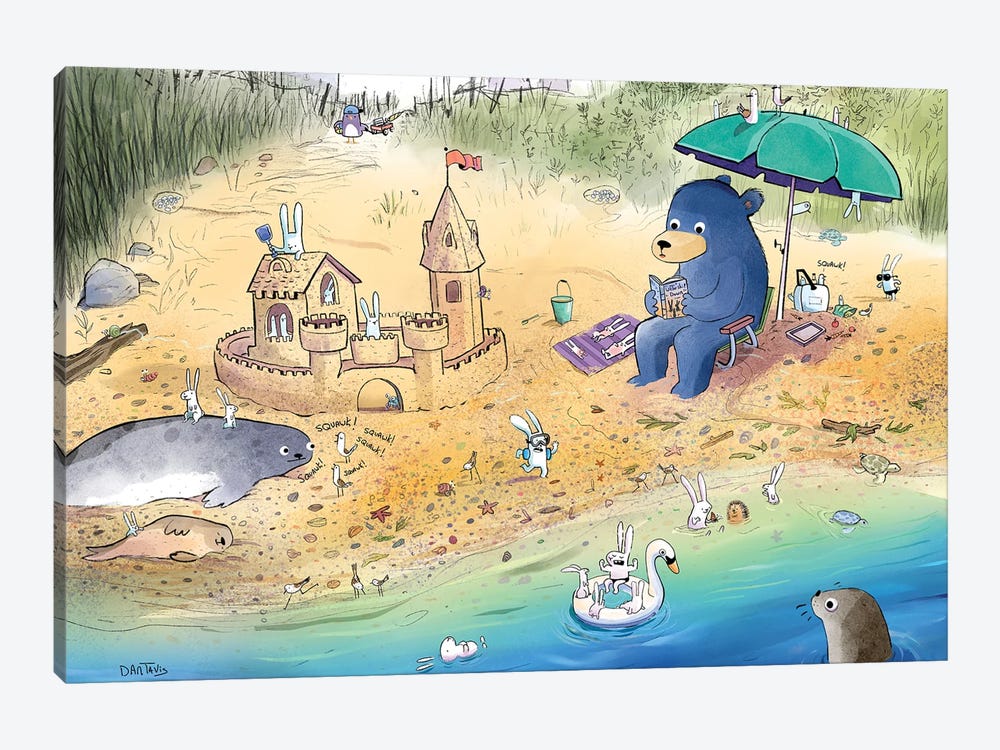 Beach Day Everyday by Dan Tavis 1-piece Canvas Print