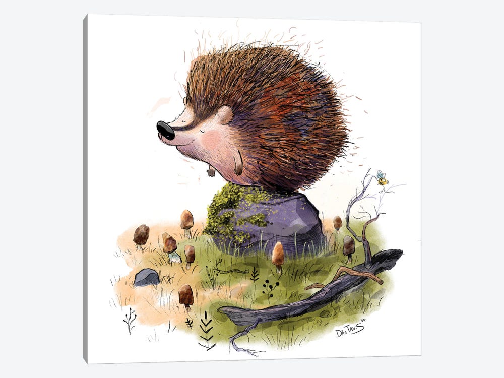 Henry The Hedgehog by Dan Tavis 1-piece Canvas Artwork