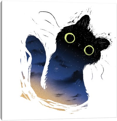 Galaxy Cat Canvas Art Print - Galaxy Art
