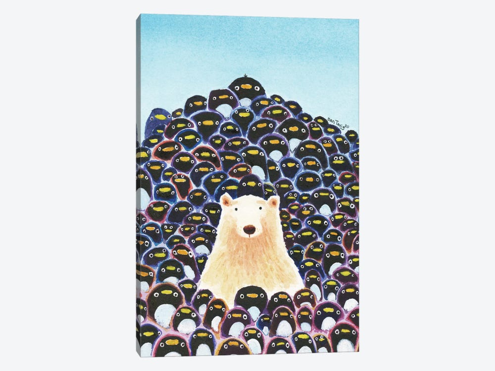 Polar Bear And Penguins by Dan Tavis 1-piece Art Print