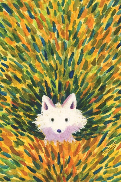 White Fox by Dan Tavis canvas print