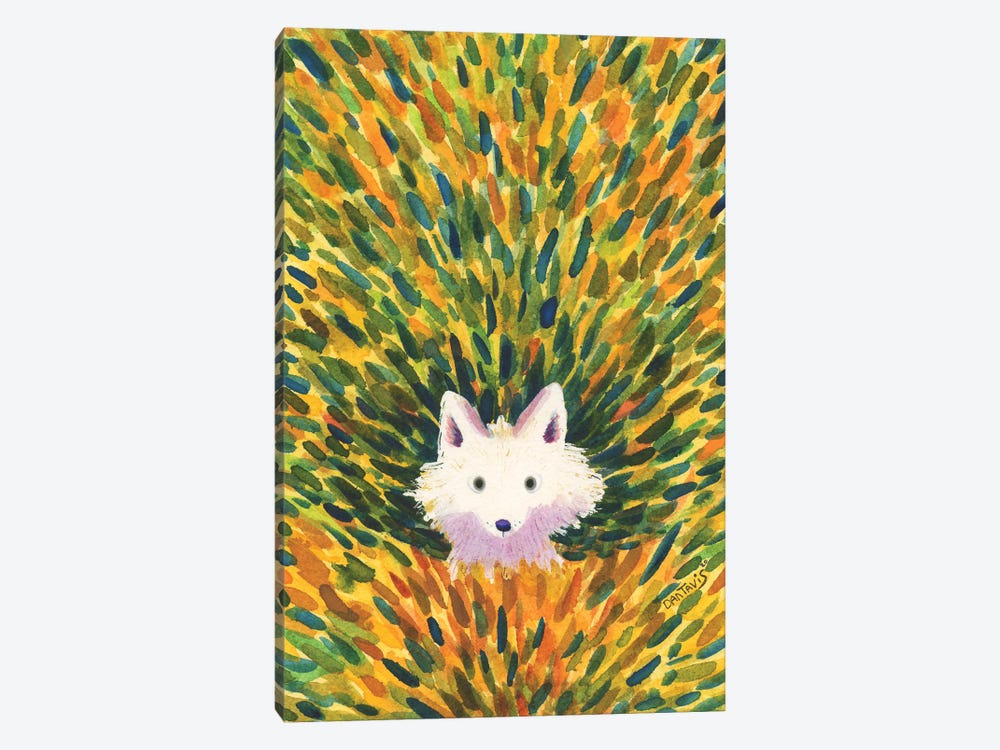 White Fox by Dan Tavis 1-piece Canvas Print
