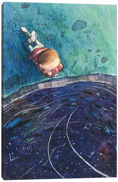 Boy And Stars Canvas Art Print - Dan Tavis