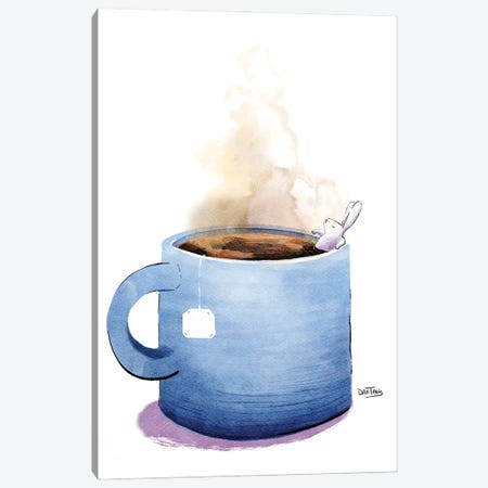 Morning Tea And Bunny Canvas Print #DTV58} by Dan Tavis Canvas Wall Art