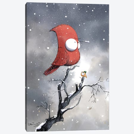 Some Birds Don't Like Winter Canvas Print #DTV62} by Dan Tavis Art Print