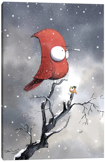 Some Birds Don't Like Winter Canvas Art Print - Dan Tavis