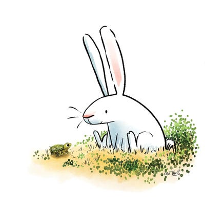 Bunny And Turtle Best Friends by Dan Tavis multi panel art