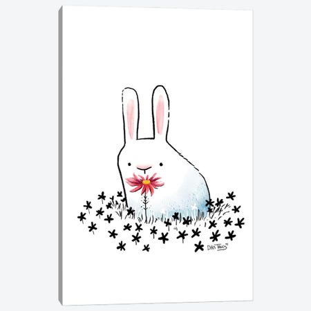 Bunny And Flower Canvas Print #DTV66} by Dan Tavis Canvas Art