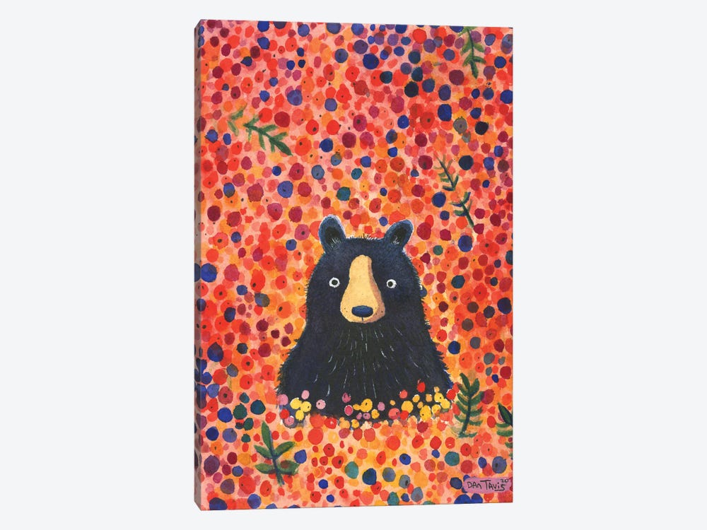 Black Bear Berries 1-piece Art Print