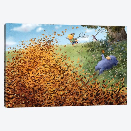 Butterfly Field Canvas Print #DTV81} by Dan Tavis Canvas Art Print