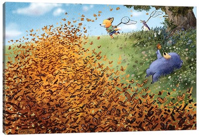 Butterfly Field Canvas Art Print - Dan Tavis