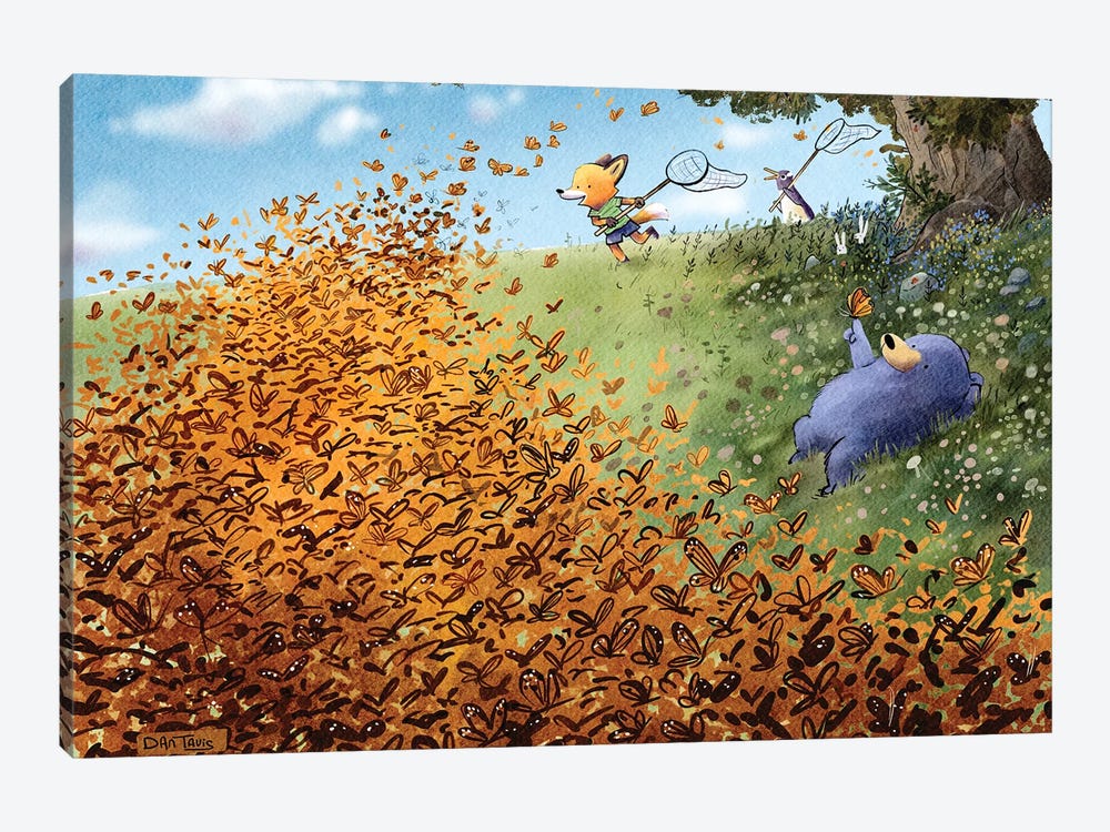 Butterfly Field by Dan Tavis 1-piece Canvas Print