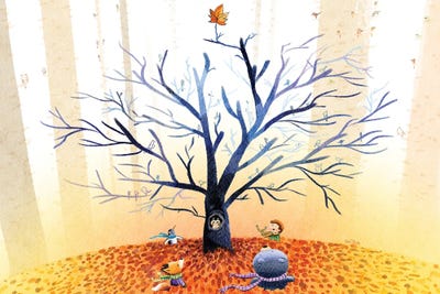 The Last Leaf Of Fall by Dan Tavis multi panel art